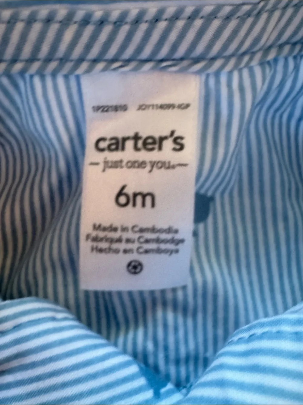 Carters Easter Collared Romper 6 Months